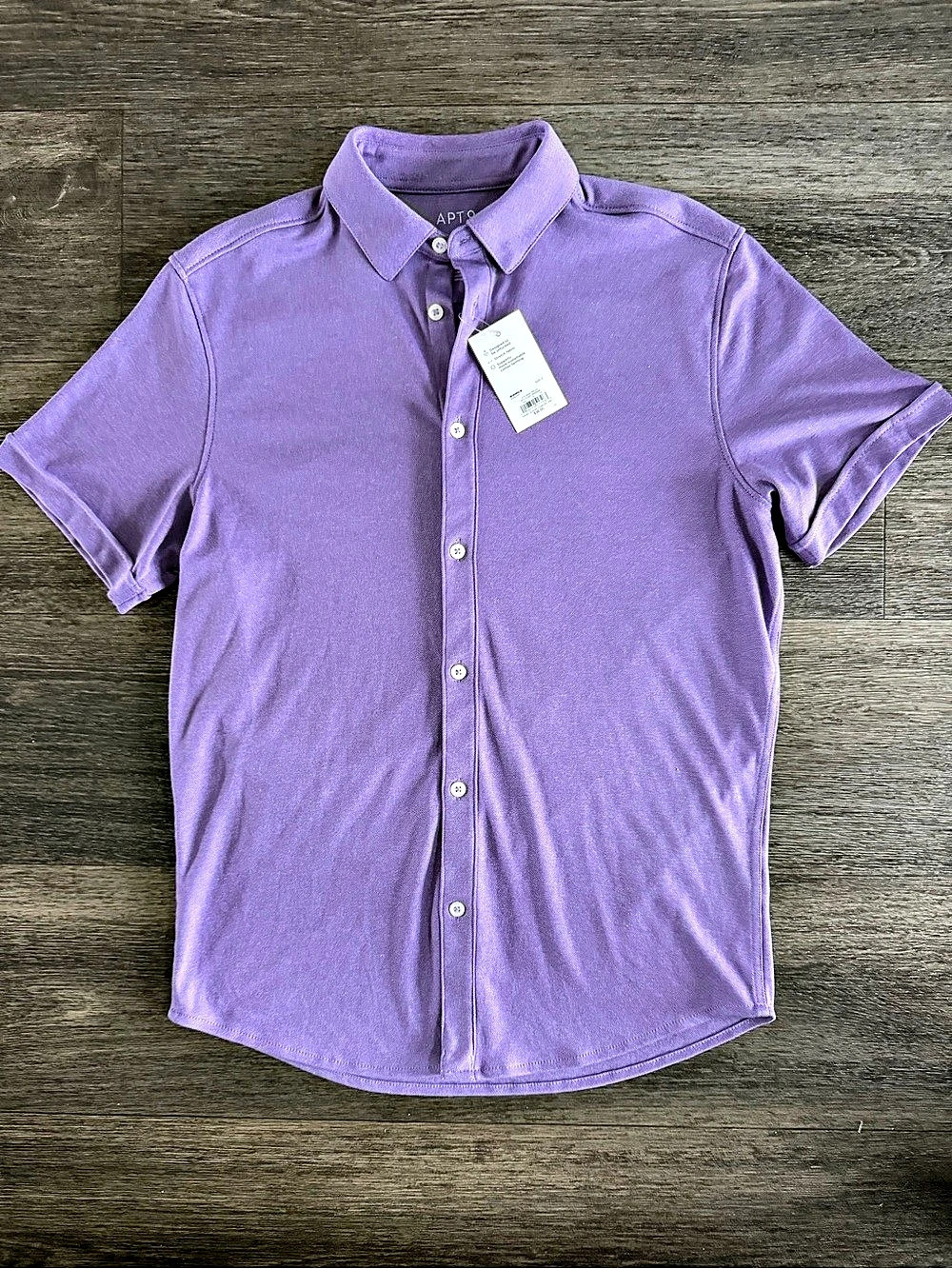 APT.9 Premier Flex Polo Men'Small Purple Polo Size Small NWT